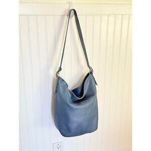 COACH Vintage 9186 Bucket Bag Crossbody bleaker duffle Shoulder Bag Soho Blue XL